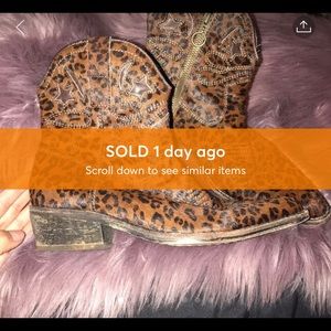 Leopard cowboy ankle boots! SOLD